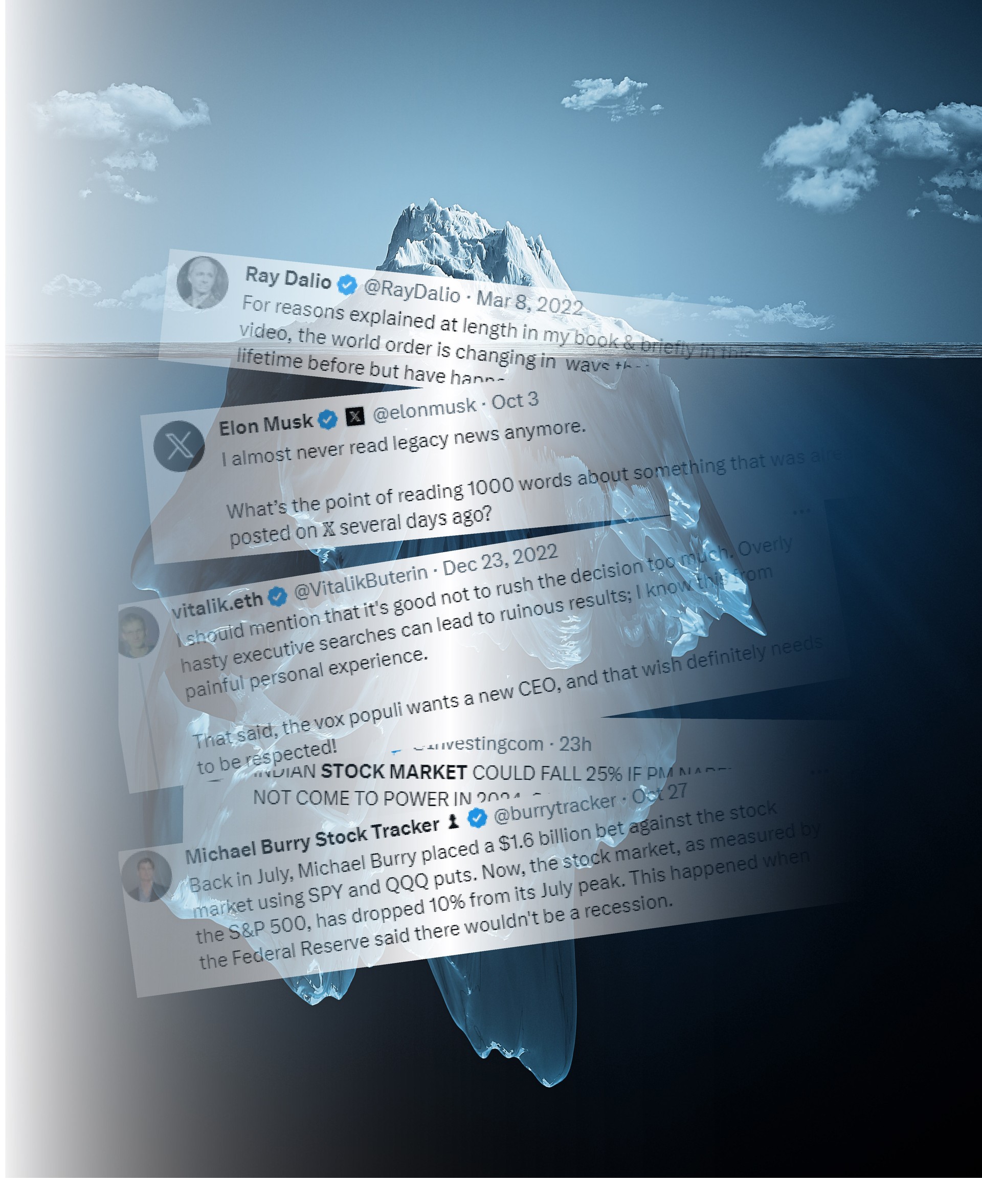 Iceberg representing data analysis